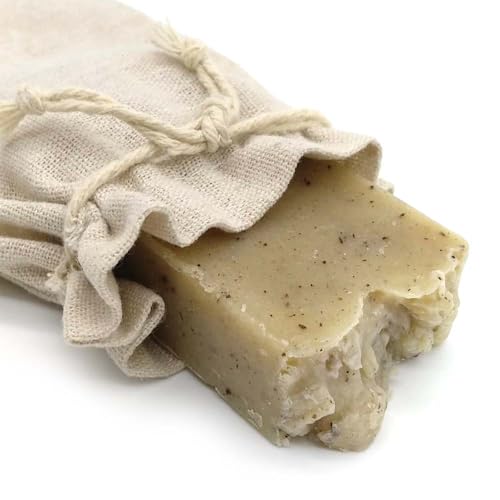 Jabón natural de Avena y coco en bolsa de yute - Especial piel mixta - Exfolia pieles sensibles - Especial en bolsa para regalo - Detalle para invitados