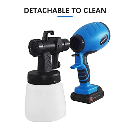 yeacher Pulverizador de tinta sem fio com bicos de cobre de 1,8 mm Bateria de lítio de 4000mAh 550 W