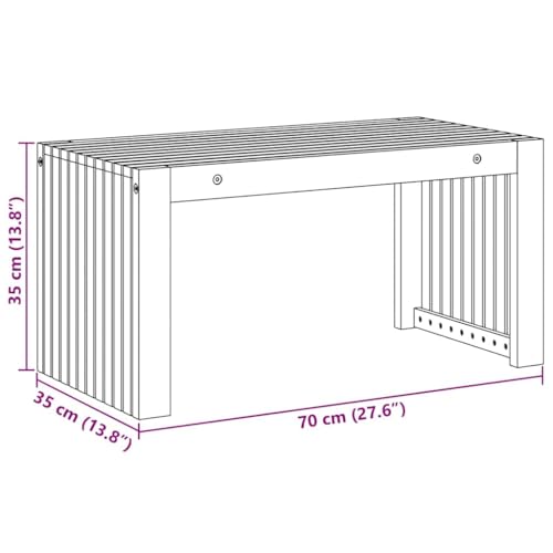 Table d'appoint de jardin petite table basse extérieure en acacia - 4