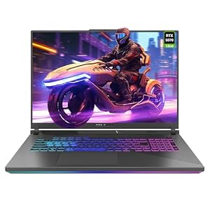 ASUS ROG Strix G18 Gaming Laptop, AMD Ryzen 9-9955HX, 64 GB DDR5 RAM, 4 TB PCIe SSD, 18″ 2.5K (2560×1600) 240Hz Display, Nvidia G-Force RTX 5070, 4-Zone RGB Keyboard, W11 Home, Eclipse Gray