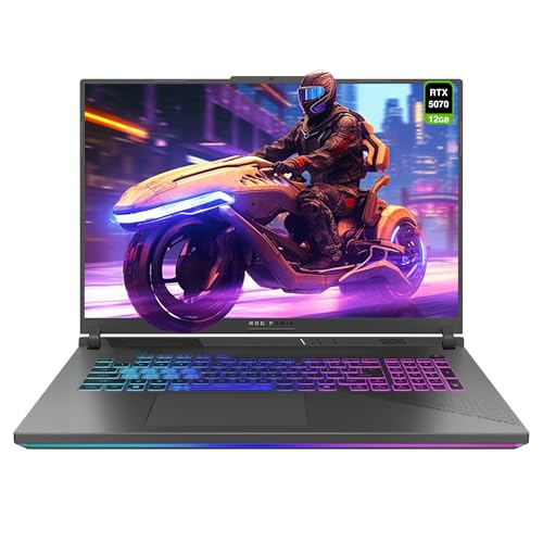 ASUS ROG Strix G18 Gaming Laptop, AMD Ryzen 9-9955HX, 32 GB DDR5 RAM, 1 TB PCIe SSD, 18' 2.5K (2560x1600) 240Hz Display, Nvidia G-Force RTX 5070, 4-Zone RGB Keyboard, W11 Home, Eclipse Gray