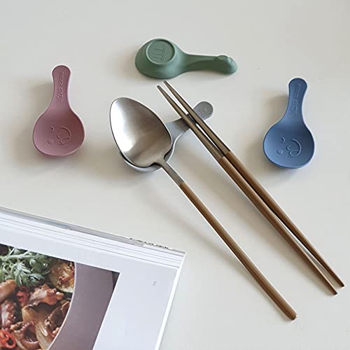 Silicone Chopsticks Rest Spoon Stand Fork And Knife Holder Set Of 4 #TOP1
