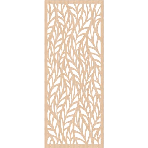 Image of 33 3 /8 inchW x 84 3 /8 inchH x 1 /4 inchT Ortonville Decorative Fretwork Wood Wall Panels, Red Oak