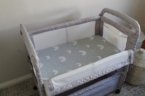 Image of Baby Bassinet Mattress Topper, Waterproof Replacement Pad with Removable & Washable Mattress Covers (for Arm's Reach Clear-Vue Co-Sleeper)