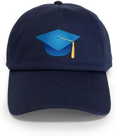 CafePress Blue Graduation Hat Graduate Adjustable Baseball Cap