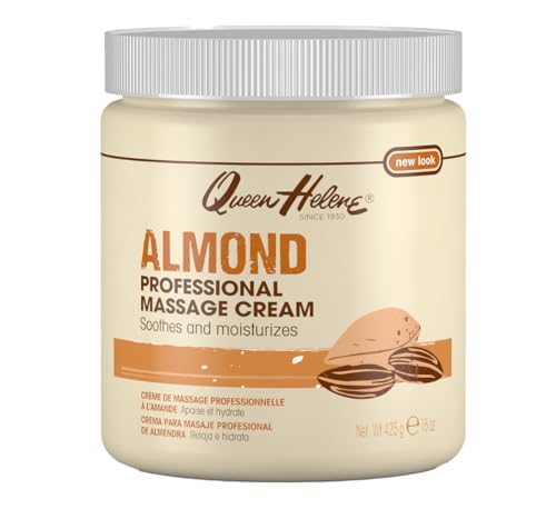 Queen Helene Almond Professional Massage Cream – Rich Conditioning Cream for Smooth Hydrated Skin (15 Ounce (Pack of 1))
