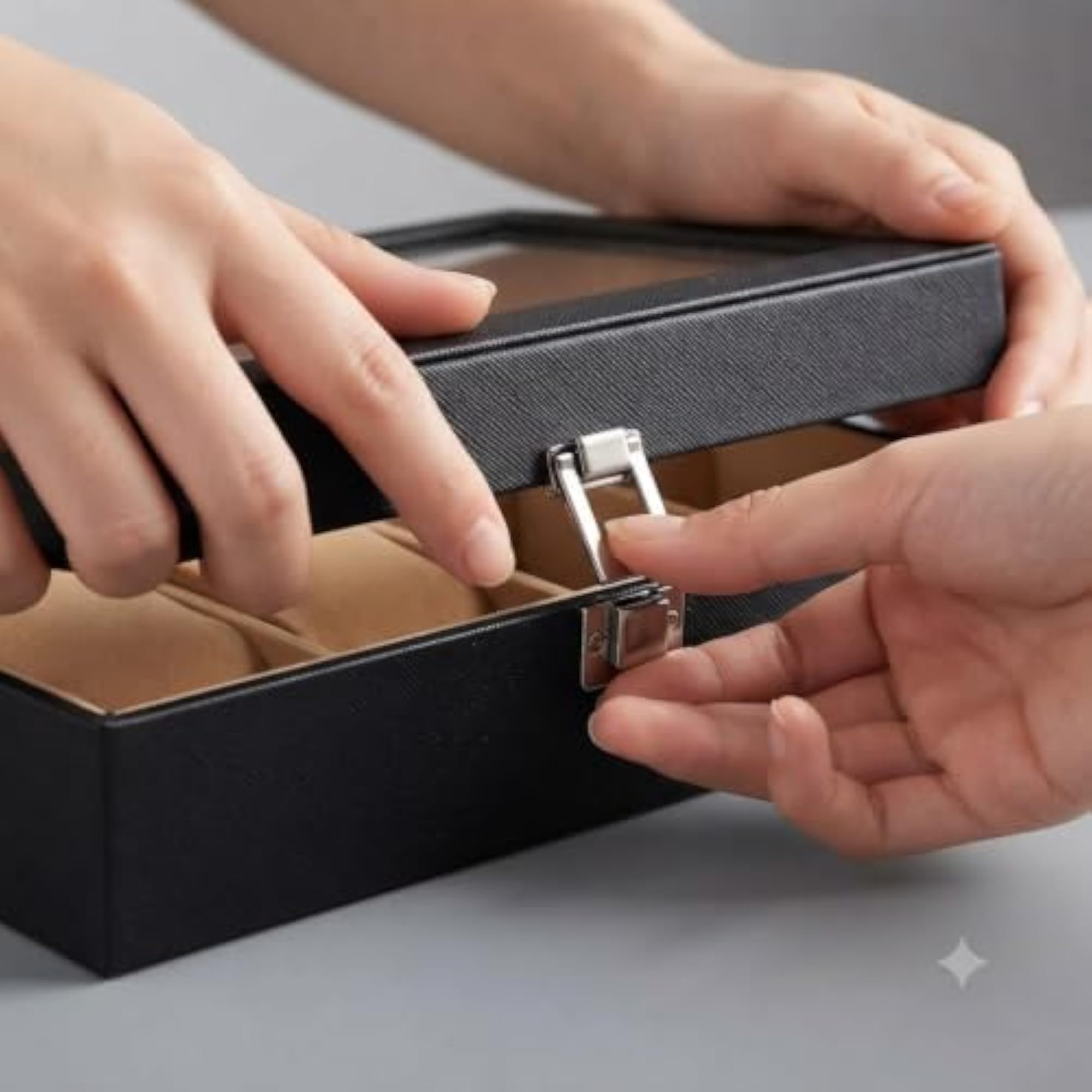 Multi-Layer PU Leather Jewelry Box Organizer for Women, Large Capacity
