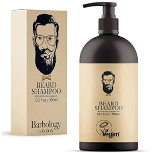 2-in-1 Beard and Face Shampoo for Men with Jojoba Oil, Argan Oil, and Avocado Oil, Conditions Dry, Itchy and Coarse Facial Hair, 10oz Pump