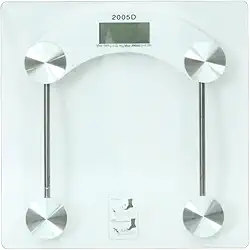 Balança Digital Corporal de Banheiro Alta Precisão Fitness, Suporta até 180kg - Com Display LED