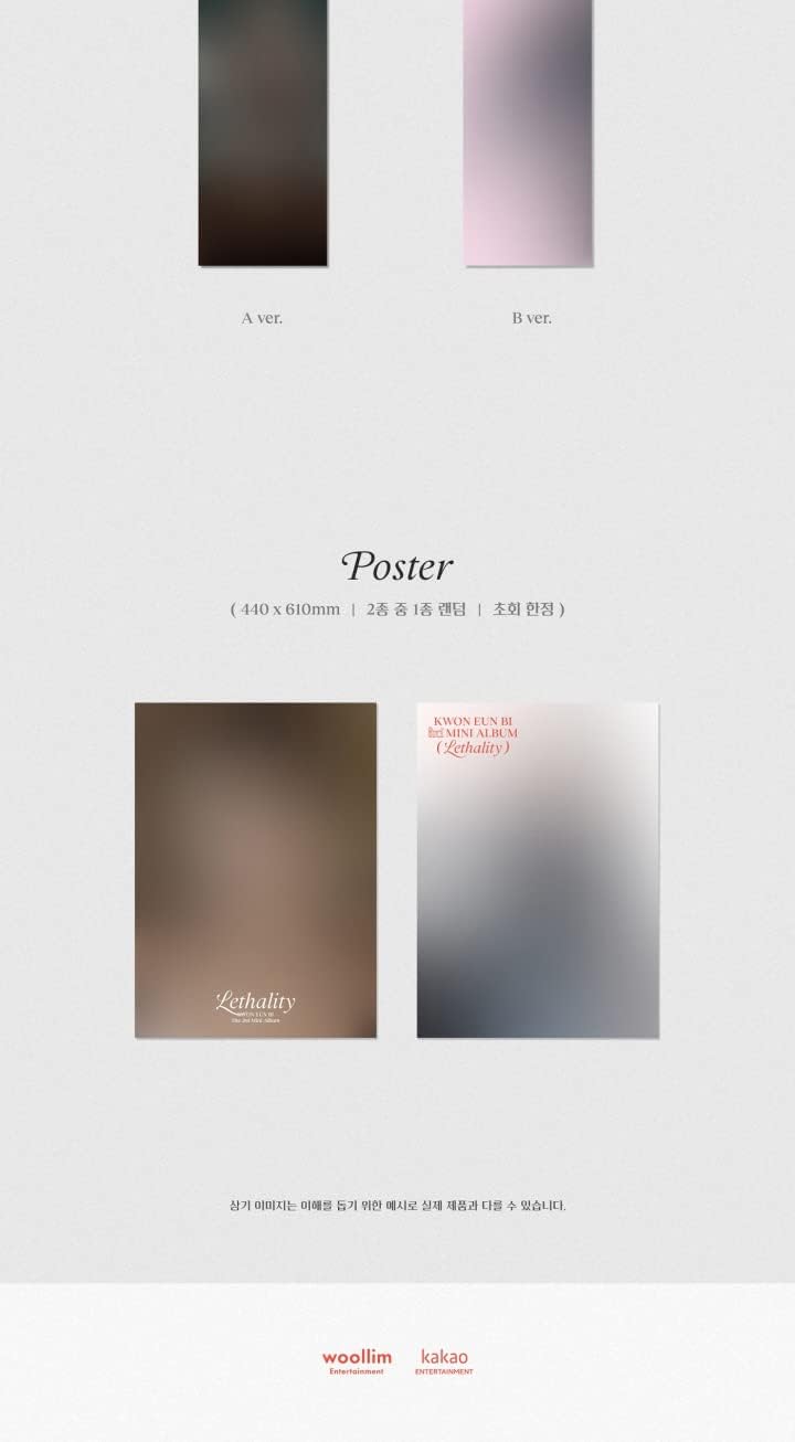 KWON EUN BI Lethality 3rd Mini Album 2 Version SET CD+52p PhotoBook+20p Booklet+2p PhotoCard+1p Message Polaroid+1p Film Photo+POB+Tracking Sealed