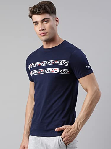 Image of Fila Men's Solid Regular Fit T-Shirt