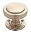 Amerock | Cabinet Knob | Satin Nickel | 1-1/4 inch (32 mm) Diameter | Rochdale | 1 Pack | Drawer Knob | Cabinet Hardware