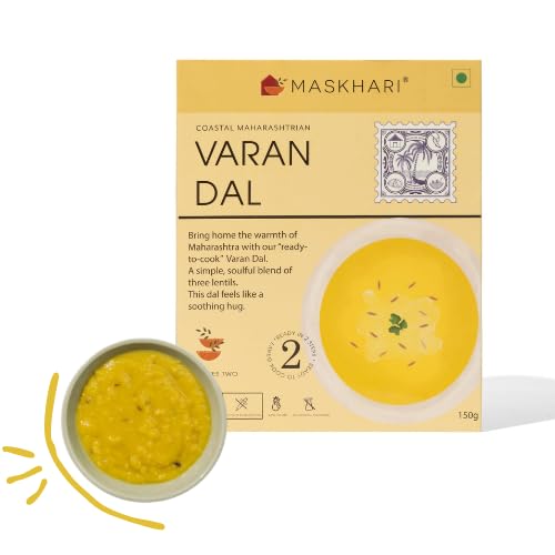 Image of Maskhari Ready To Eat Varan Daal, Pure vegetarian, Heat & Eat 150g | Ready to Eat Indian Food In Minutes, No Preservatives or Artificial Color | Instant Healthy Meal for Travel & Busy Life Style