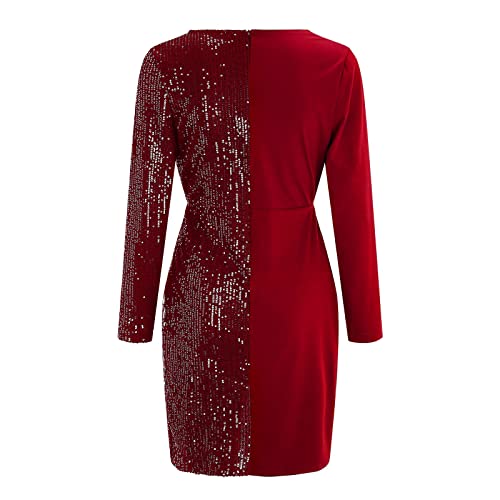 Vestidos de festa para mulheres 2022 casamento convidada outono e inverno vestido decote em V sexy v