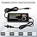Universal Power Supply for 3V to 24V Household Electronics with 14 Tips and Polarity Converter, Adjustable AC/DC Adapter Charger with LCD Voltage Display for LED Lamp Strip 3D Printer