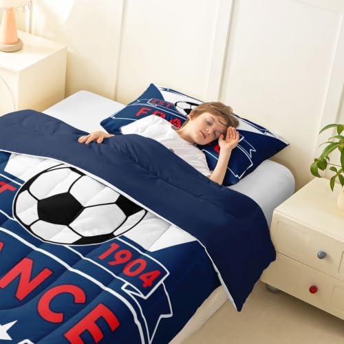 Image of Feelyou Football Soccer Comforter Set Twin Size Bedding Set