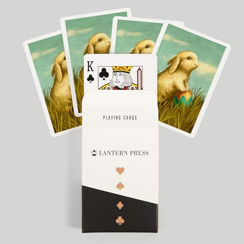 Lantern Press Easter Bunny, Baraja Póker 52 cartas miniatura 6