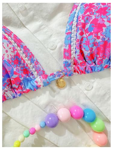 SOLY HUX Beach Vacation Clothes for Women Triangle Bikini Top Only Halter Swimsuit Bathing Suit Tops4