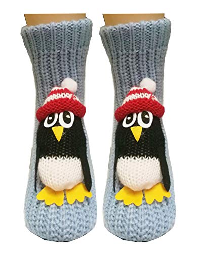 Image of Women's Thick Knit Skid proof Warm Casual Floor Carpet Socks
