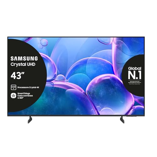 Samsung Crystal UHD 4K Smart TV 43'' UE43U7000FUXZT, Crystal 4K Processor, HDR, Smart Experience, OTS Lite & Adaptive Sound, Metal...