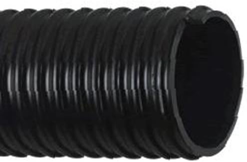 Kanaflex SBR Rubber Heavy Duty Abrasive Resistant Suction Hose, Black, 3" Hose ID, 3.5" Hose OD, 100' Length