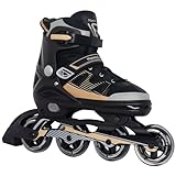 MammyGol Adult Inline Skates for Men Women, Blades Roller with Carbon Steel Bearings, TPR Brake, 3D Mesh, EVA Lining, PVC Upper | Adjustable Size Better Fit for Beginner Skating Enthusiasts Khaki
