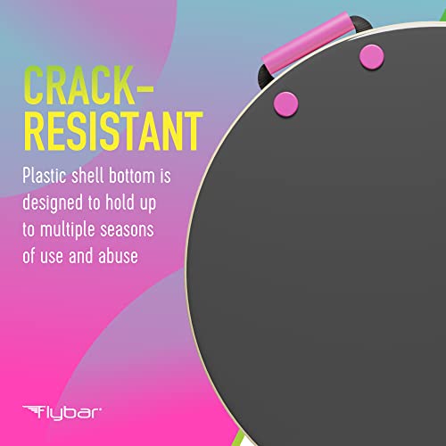 Flybar Snow Sled For Kids - Foam Saucer Disc Sled, Ages 6+, Easy Grip Handles, Durable Slick Bottom & Pe Core Build, Lightweight Sleds For Kids, Snow Toys For Kids, Up To 110 Lbs, 26" - Pink Donut #TOP2