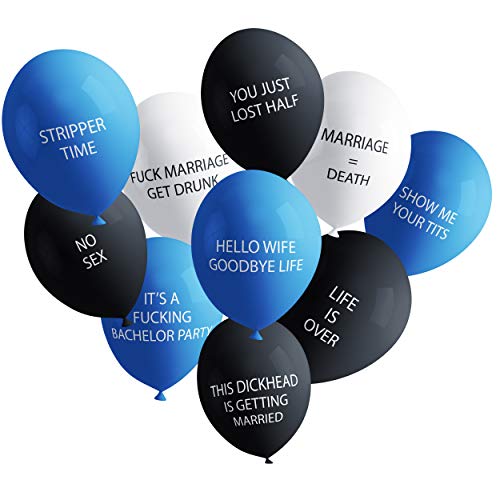Funny Adult Balloons for Bachelor Party Pack 2 | Hilarious NSFW Gag Gift for Parties | 20 Pack | Naughty Abusive Balloons by Shitty Merch