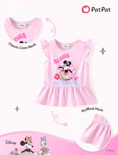 Image of Disney Minnie Mouse Frozen Princess Marvel Toddler Girls Clothes Long Sleeve Sweatshirt + Leggings 2pcs Outfits Set 2-6Y