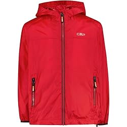 CMP Chaqueta de lluvia 3X57624 Chaqueta, Niños, Fe...: cortaviento impermeable WP 3000 con costuras encintadas packable - embalable capucha fija y ajustable 2 bolsillos laterales