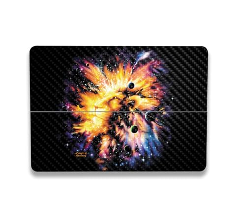Image of MightySkins Carbon Fiber Skin Compatible with Microsoft Surface Laptop Studio 2 (2023) Full Wrap Kit - Leo Galaxy | Protective, Durable Textured Carbon Fiber Finish | Easy to Apply | Made in The USA