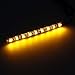 Partsam LED Strip Light Bar 2pcs 9-5050-SMD Flexible Waterproof Amber Backup License Plate Turn Signal Blinker Light for Motorcycle ATV UTV