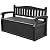 Devoko 80 Gallon Storage Bench Deck Box lockable for Patio Furniture, Garden Decor and Outdoor Seating for Cushions, Garden Tools and Pool Supplies. (Black)