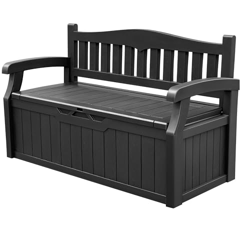Devoko 80 Gallon Storage Bench Deck Box Lockable for Patio