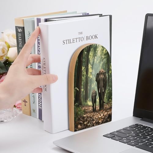Sujetalibros de elefantes para evitar caídas de libros en estanterías 7