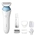 Philips Beauty Lady Electric Shaver Series 8000 with Electric Facial Hair Remover, Cordless, BRL166/91