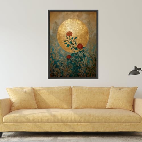 Tableau floral sur toile nature pour creer une atmosphere cocooning dans votre chambre