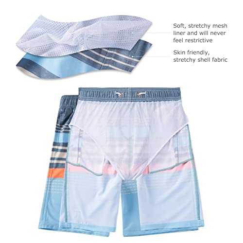 Boys Swim Trunks UPF 50+ Quick Dry Toddler Beach Board Shorts Kids Bathing Suit Youth Swimwear with Mesh Lining3