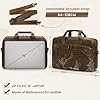 RAINSMORE Messenger Bags for Men Briefcase Waterproof Leather Laptop Bag 16 Inch Vintage Shoulder Satchel Bag for Work Office Business College Brown #1