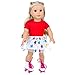 18 Inch Girl Doll Travel Skating Sport Play Set - 7PC Outdoor Accessories (Not Include Doll)