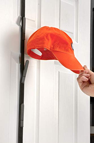 Perfect Curve Caprack18 Over-The-Door Hat Rack And Organizer |Baseball Cap Rack |Hat Rack Stand |Over The Door Hat Rack |Hat Rack For Door |Hat Rack For Closet |Two Straps |Holds Up To 18 Caps |Black #TOP2