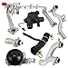 YINAVAGAD Aluminum Cooling System Replace Kit for Jaguar 2010-2020, for Land Rover 2010-2020 3.0L 5.0L, Engine Coolant Water Heater Pipe, Replaces LR109401 LR092992 LR090630 LR048474 LR097165 LR107288