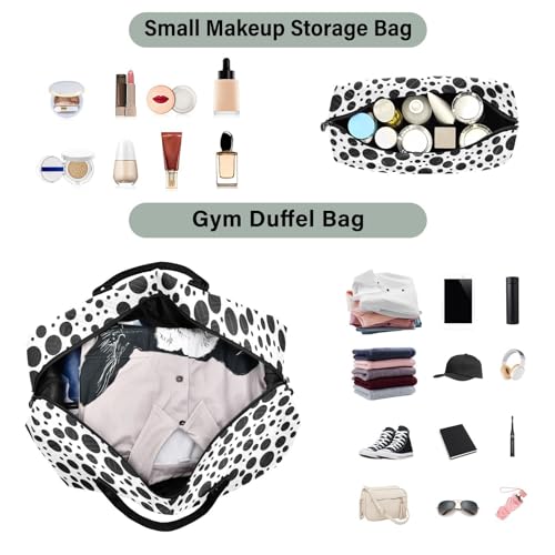 Bolaz Duffle Bag for Travel-Black and White Pork Dot， Easy Update Large Magnectic Sticker Refrigerator Magnets Decor Wash Machine Magnet Decals23"x26"4