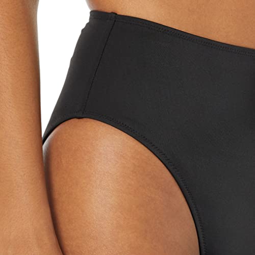 Amazon Essentials Women's High Waist High Leg Bikini Bottom, Washed Black, 14 - Image 3