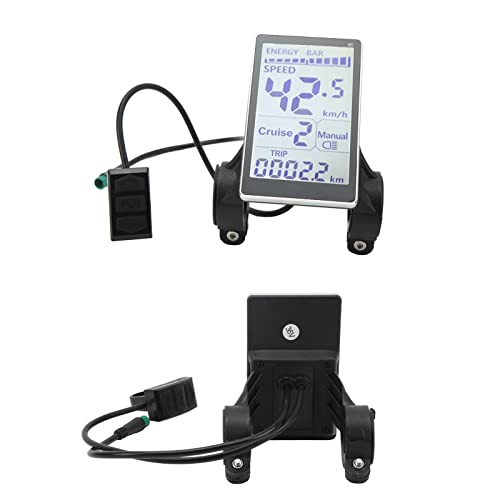 RiToEasysports Electric LCD Meter, 5 Pin 24V 36V 48V 60V Universal E Scooter M5 LCD Panel Screen for 31.8 22.2mm Electric Bikes