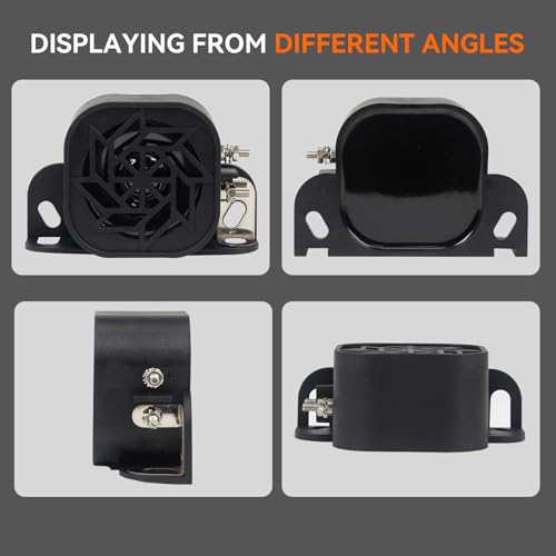 Image of GAMPRO 780 Back-up Alarm 12V-80V 110dB IP67 Waterproof Dust-Proof Reversing Warning Alarm with Super Loud Beeper Tone for Truck Van Forklift Car Lorry Agricultural Vehicles (with Steel Plate)