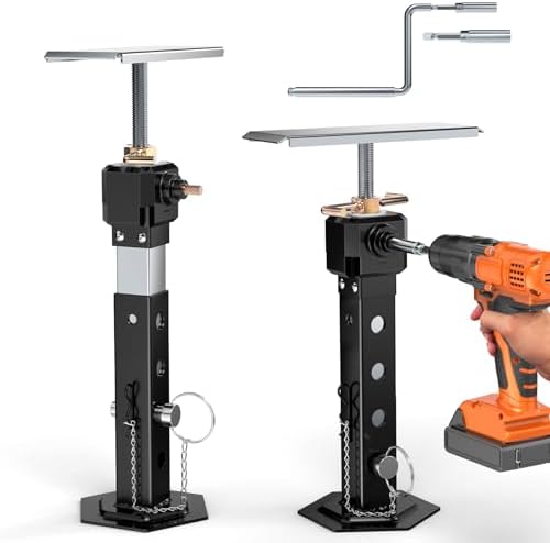 LIBRA Heavy Duty RV Slide Out Stabilizer Jacks Set Of 2 - 5000lb Capacity, Adjustable 16-28", Quick Lift With Drill - View #13