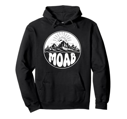 Moab Utah Vintage Montañas Retro Sudadera con Capucha