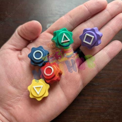 Image of Gonggi Game Set | Traditional Game with 5 Colored Plastic Playing Pieces & Storage Case, Educational Travel Game for All Ages