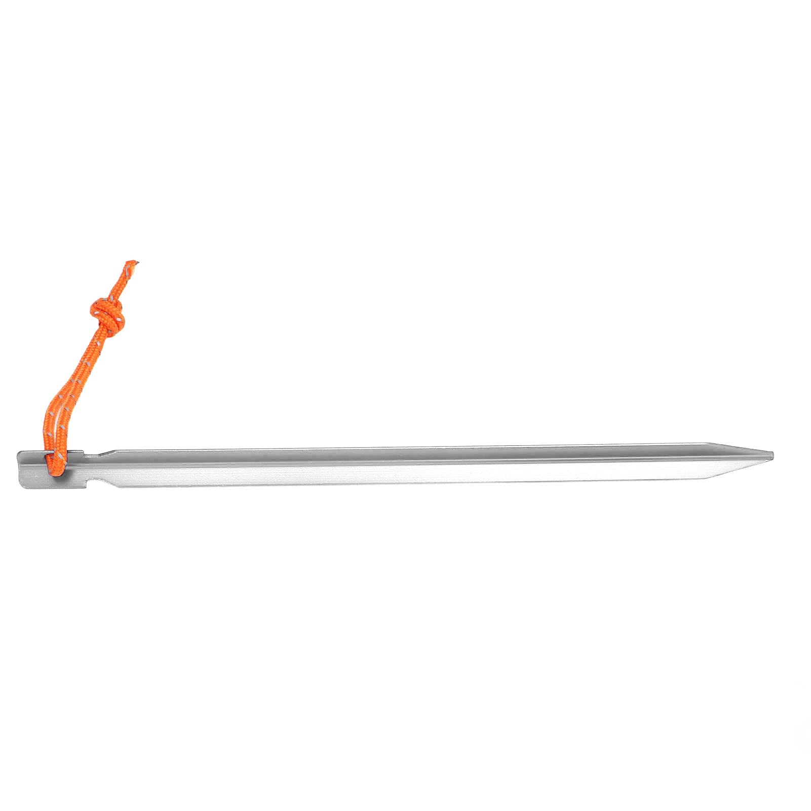 Cryfokt Picchetti per Tende Resistenti, 20 Pezzi, 9,1 Pollici, in Alluminio 7075, con Corde, per Tettoia da Campeggio Antivento all'aperto (Argento Bianco)